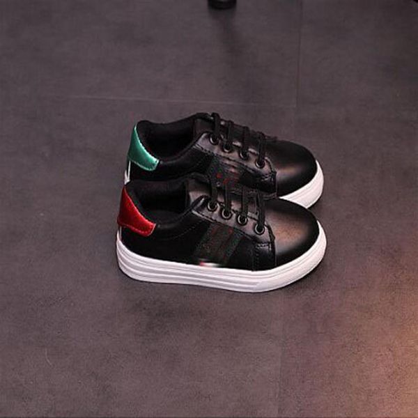 

kids sneakers spring autumn 2022 new medium and large children canvas shoes boys small white shoes girls little bees leisure boards e233j, Black;red