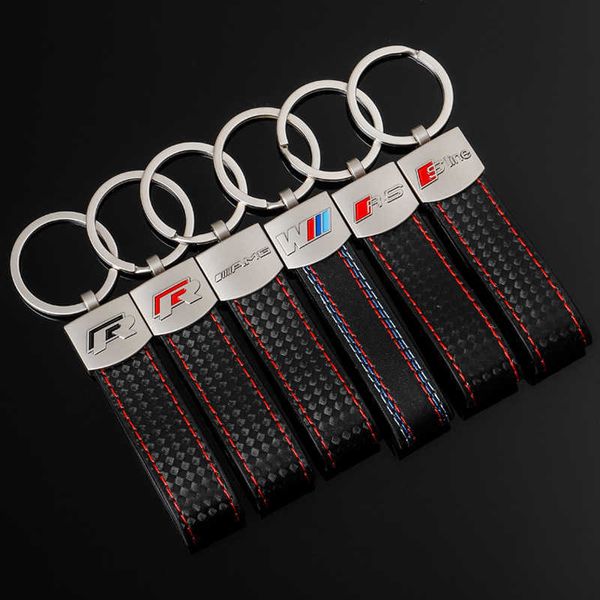 

keychainm three color sports audi sline rs volkswagen r mercedes benz amg car key ring pendant, Silver