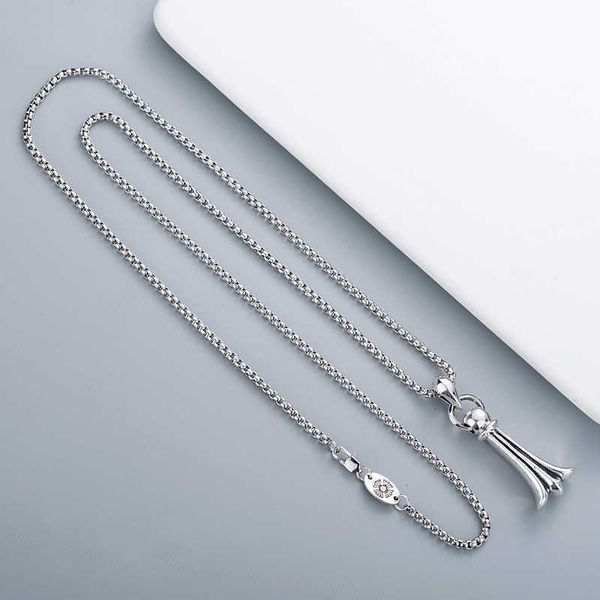 

classic wholesale ch croix hip hop fashion brand thai silver personality pendant necklace valentine's day gift straight, Golden