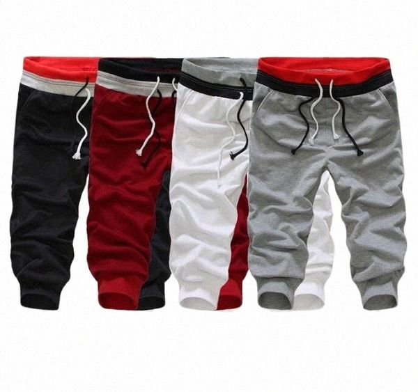

men's shorts summer style mens harem sport athletic baggy jogger cotton blends black gray plus size s-xxl11 x4tp#, White;black