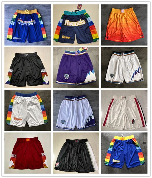 

utah''jazz''men portland''trail blazers''men throwback basketball shorts pocket''nba', Black