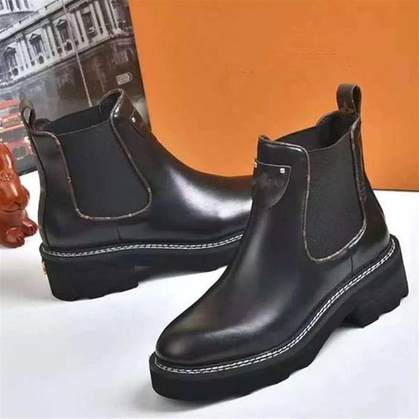 

r martin desert boot women height increase leather laureate platform white bee star trail lace-up ankle shoes winter high he2436, Black