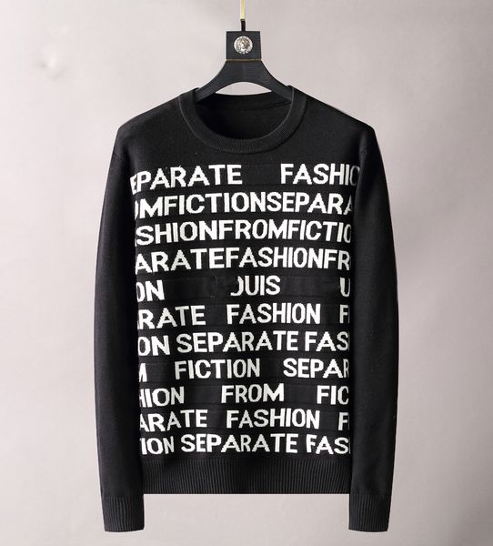 

autumn new men's and women's sweaters comfortable fabric luxury pattern designer style feiy -3xl 00018, White;black