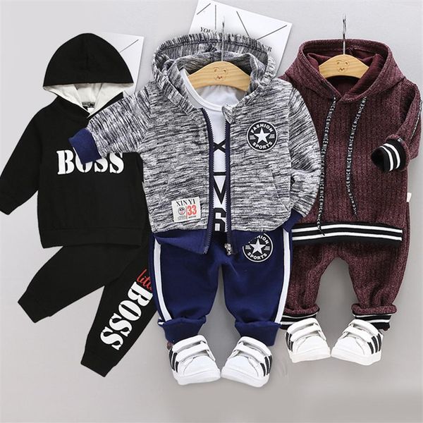 

2020 spring and autumn children's clothing casual suit baby boy clothes two-piece sweater boy sports suit children's clothing298l, White
