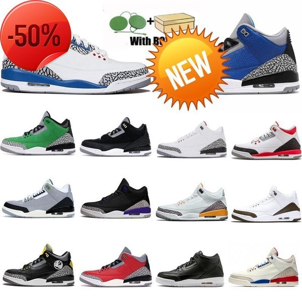 

boots designer 3s basketball shoes 3 midnight navy university blue black racer fragment court purple cool grey unc tinker mens sports traine