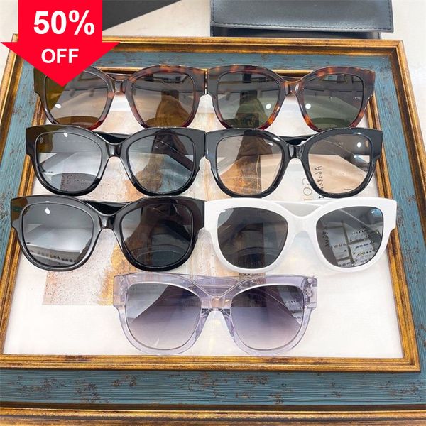 

designer sunglasses windy frame shows face little star net red same sunglass sunshade uv sl m95, White;black