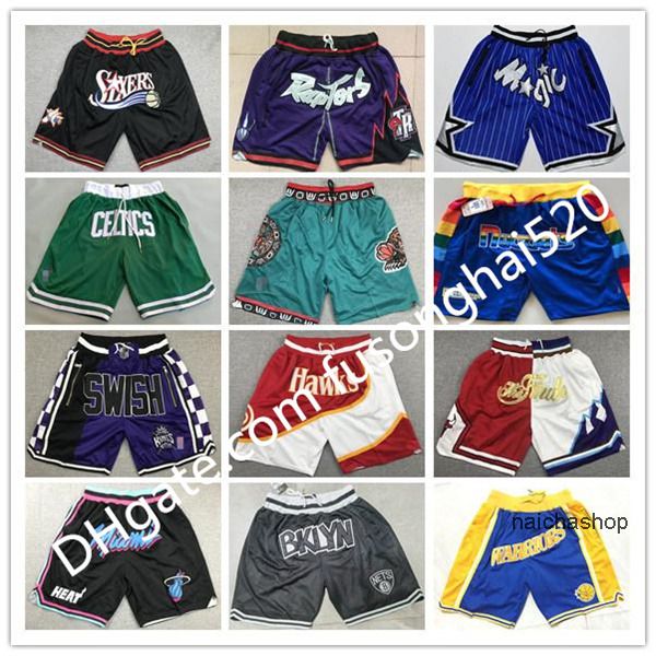 

short just don sport shorts hip pop pant with pocket zipper sweatpants blue white black red pink mens stitched baseball size s-xxxl'&#0
