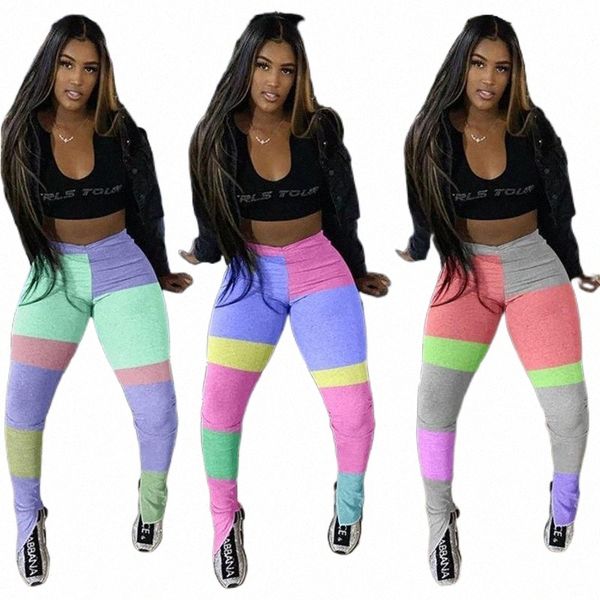 

women ribbed casual solid skinny high waist fashion leggings split sporty streetwear active wear autumn women's pants & capris x4xg#, Black;white