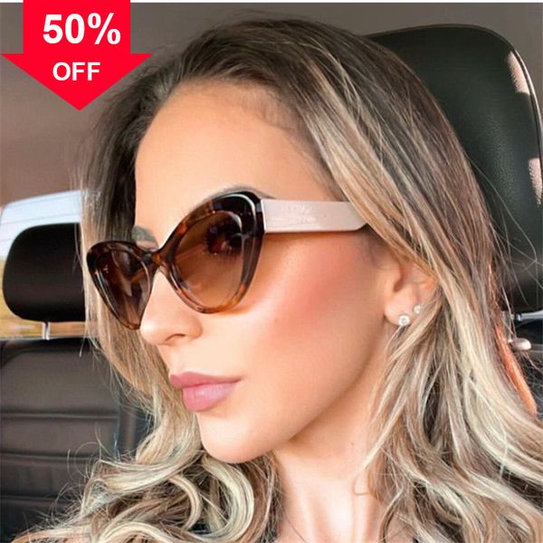 

designer sunglasses 22 new p's cat's eye plate uv proof net red same style ins fashionable spr13x, White;black