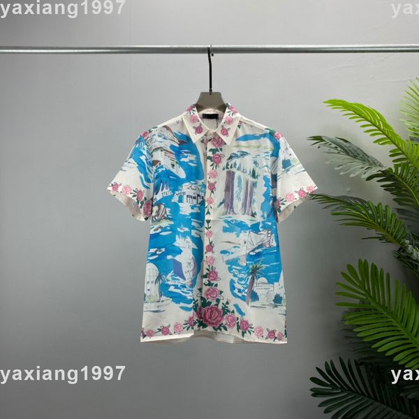 

2022ss spring and summer new shirt high grade cotton sweatshirts printing short pants sleeve round neck panel t-shirt s-m-l-xl--xxxl colo, Black;brown