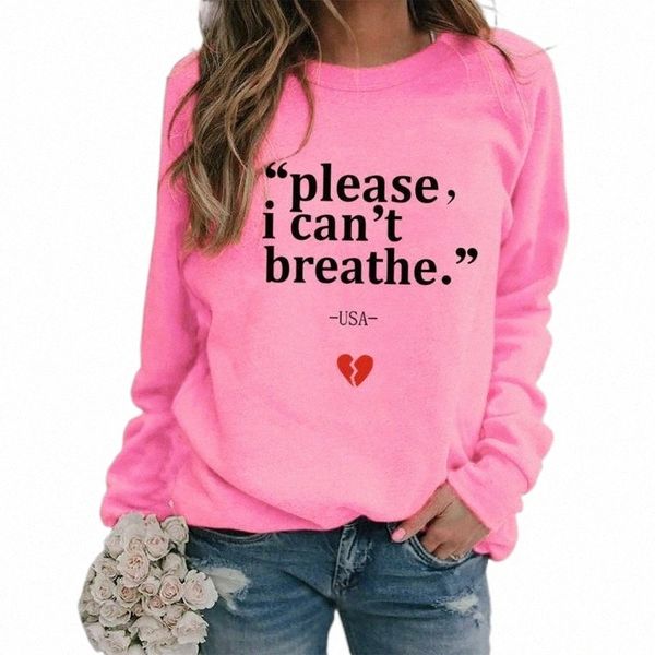 

can't breathe long sleeve crew neck sweatshirt women kawaii clothing aesthetic letter printing women's hoodies & sweatshirts t0kf#, Black