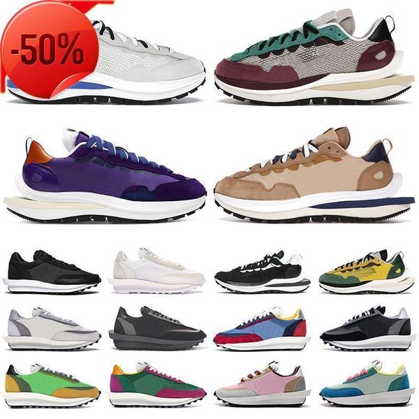 

men waffle 2.0 ldv running shoes triple black white brown smoke grey blue pink pastel noir dark iris womens sneakers mens trainers