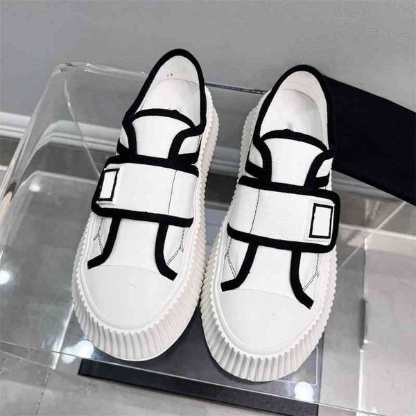 

dress shoes european canvas shoes autumn muffin bottom cookies small white thick soled board round toe women's, Black