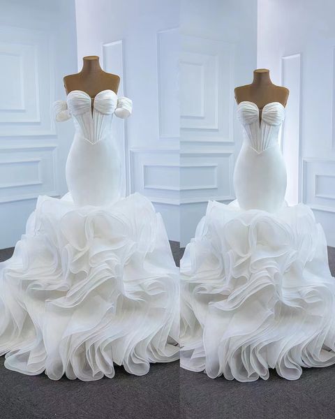 

sweetheart wedding dress bride princess mermaid beautiful sm67192, White