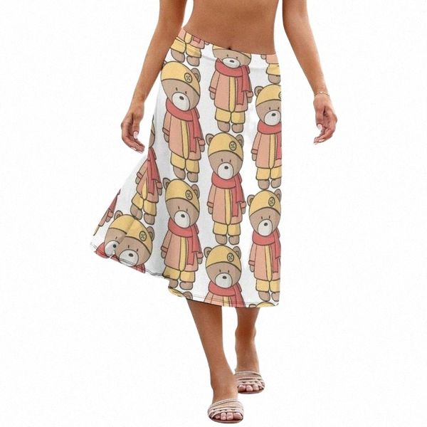 

skirts teddy skirt pattern summer women polyester fancy midi f0ie#, Black