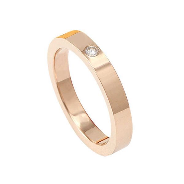 

new titanium steel card home signature ring women's fashion red stainless steel personality jewelry, Golden