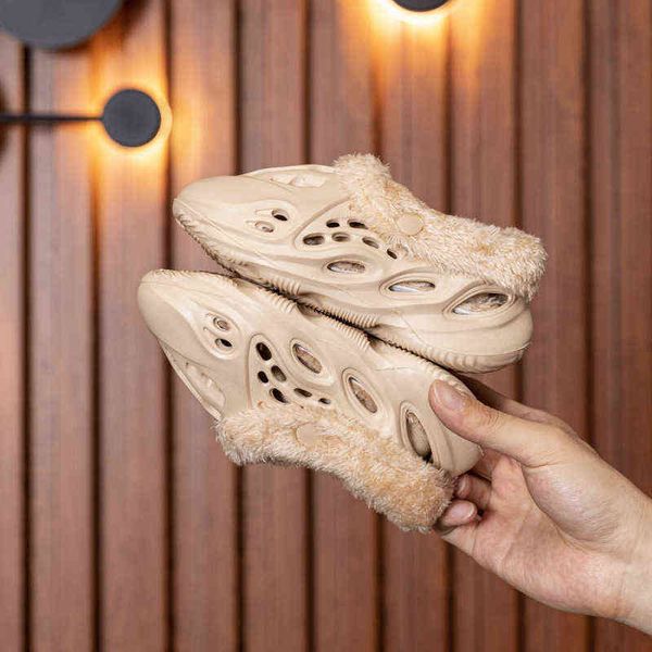 

athletic outdoor shoes boys and girls cotton shoes baby woolen shoes cotton slippers in autumn and winter plush thickened warm, Black