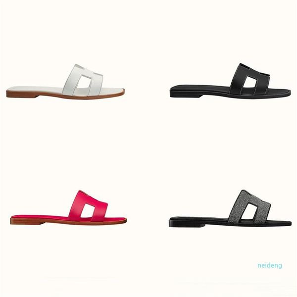 

luxury designer sliders womens sandals women slide designers shoes genuine leather flip flops ladies slipper with box dust bag 2022284d, Black