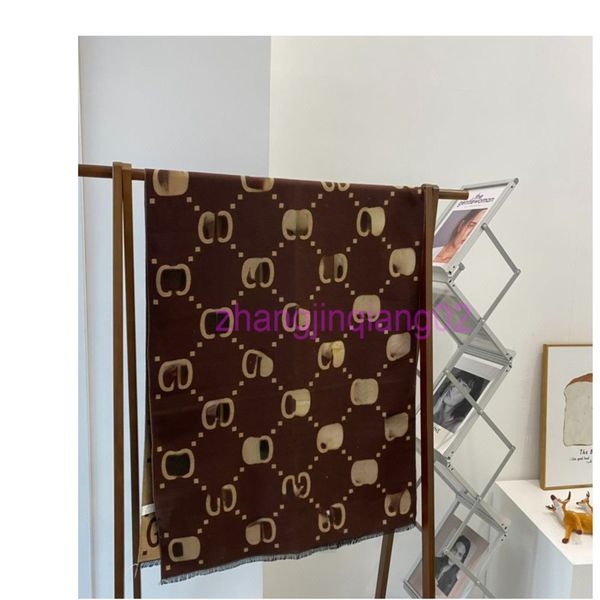 

designer cashmere head gg cc scarf woman mens new autumn double sided cashmere shawl brown scarf winter warmth luxury large square versatile, Blue;gray