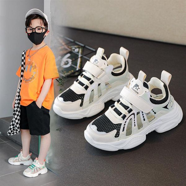 

designer kids athletic shoes children sneakers youth girls boys casual sandals spring summer autumn outdoor breathable meshtrainers spo230f, Black;red
