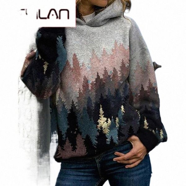 

autumn winter casual cats print fleece hoodies women long sleeve warm pullovers female plus size retro harajuku sweatshirts women's &, Black