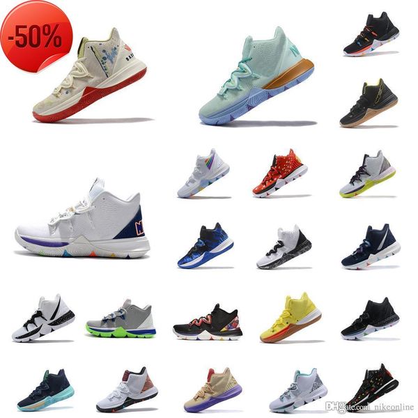 

shoes sneakers trainers youth kids tennis for sale black mom red easter bhm christmas white blue yellow men irving kyrie 5 kyries 5s v