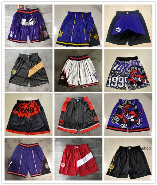 

toronto''raptors''men throwback basketball shorts pocket''nba''jersey, Black