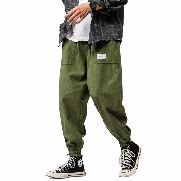 

men's pants 2021 spring plus size japanese loose casual army green p32 mens brand pant for men1 u9il#, Black
