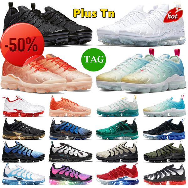 

running shoes 2022 tn plus men women triple black white cherry atlanta rough green hyper blue since 1972 mens trainer outdoor sneakers
