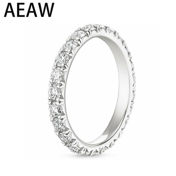 

cluster rings aew s925 silver 1.8mm df color wedding band for women ladies 220916, Golden;silver