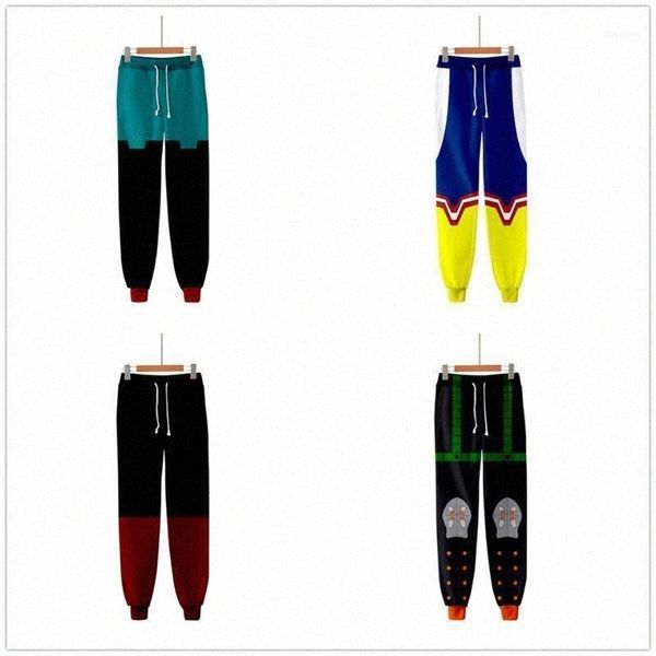 

men's pants 3d boku no hero academia sports men/women role-playing my casual sweatpants velvet thicken hip hop trousers1 z0vq#, Black