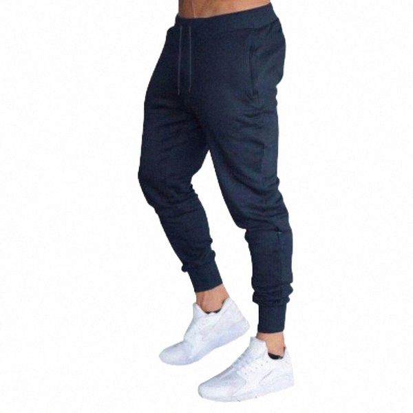 

men's pants slim-fit casual sweatpants track male breathable long trousers sport training tracksuit workout joggers sportswear h7gg#, Black