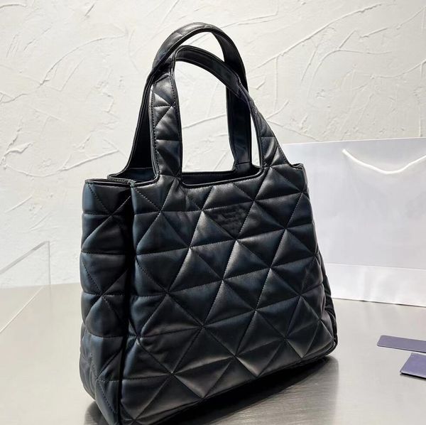 

designer shopping bags leather totes womens simple black handbags luxury large capacity women classic shoulder bag fashion handbag wallet