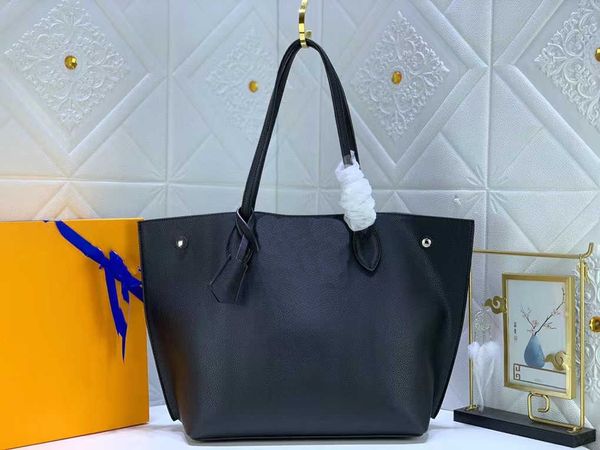 

fashion classic bags all-match genuine leather letter medium tote vintage messenger women handbags shoulder bag #5555