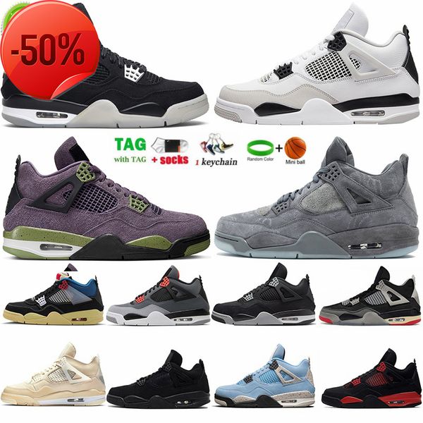 

boots 4 basketball shoes for men women jumpman 4s military black shimmer white oreo university blue noir canvas cat fire red thunder taupe h