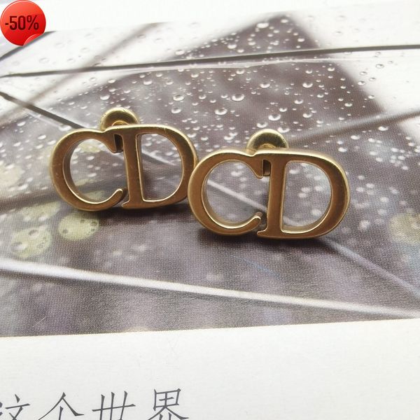 

50% off factory special clearance designer jewelry earrings charms d di fashion classic simple versatile, Golden