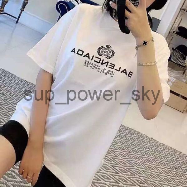 

mens t-shirts balencaigass paris designer fashion short-sleeved simple and breathable original couple wear all-match, White;black