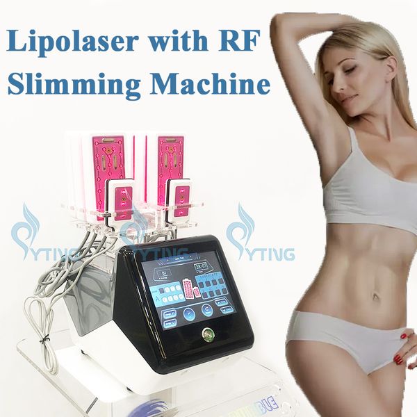 

8 pads lipo laser slimming machine with rf weight loss body shaping fat loss radio frequency lipolaser cellulite removal equipment
