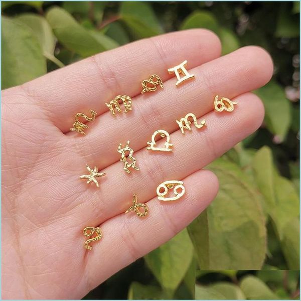 

stud fashion jewelry twee constellation stud earrings personality cute earring c3 drop delivery 2021 dhseller2010 dh7wt, Golden;silver