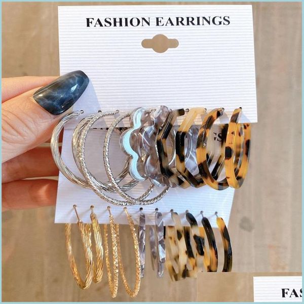 

dangle chandelier fashion pearl hoop earrings set for women geometirc gold metal circle brincos trend jewelry gift drop delivery 2021 dhbdr, Silver