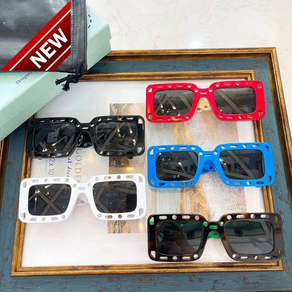 

sunglasses brands men's women's off home tiktok net red same fashion hip hop sunglass female personality punk sunglass oeri025, White;black