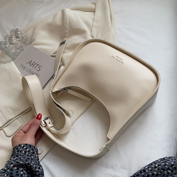 

evening bags shoulder wide strap fashion lady luxury simple underarm retro solid color messenger 220919