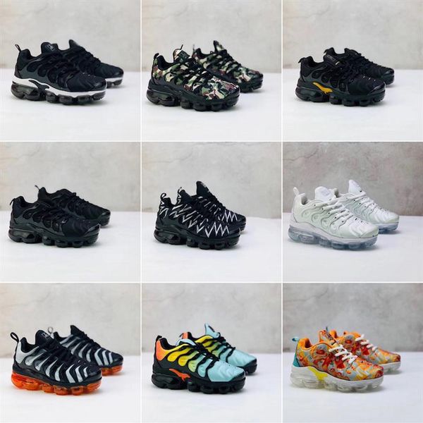 

2019 new kids tn plus designer sports running children shoes boy and girls trainers tn sneakers classic outdoor toddle285z, Black