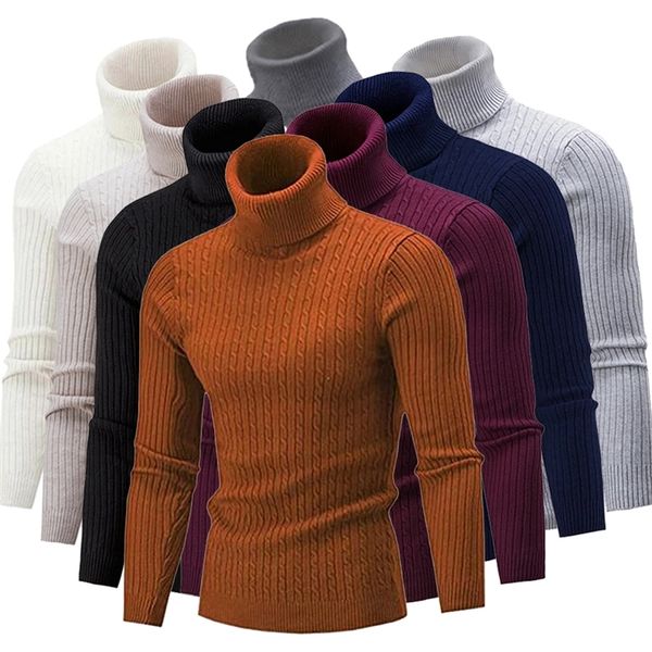 

men's sweaters men's turtleneck sweater autumn winter men's rollneck warm knitted sweater keep warm men jumper 220919, White;black