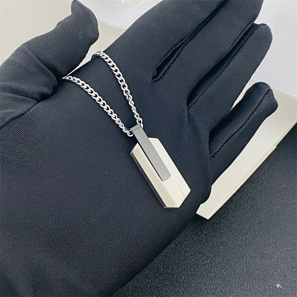 

gold necklace for women long trendy sliver plated chains designer pendant stainless steel jewellery customized luxury fashion jewelry trendy, Silver