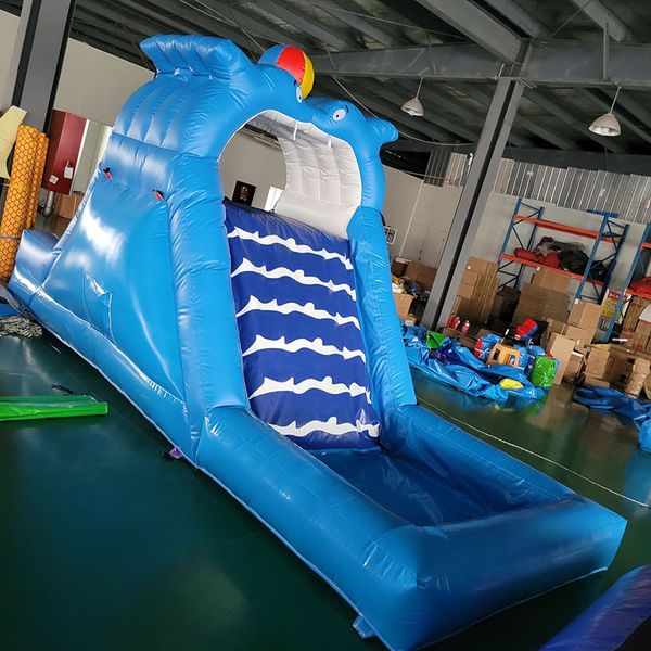 

outdoor games & activities inflatable water slides with pool for sale