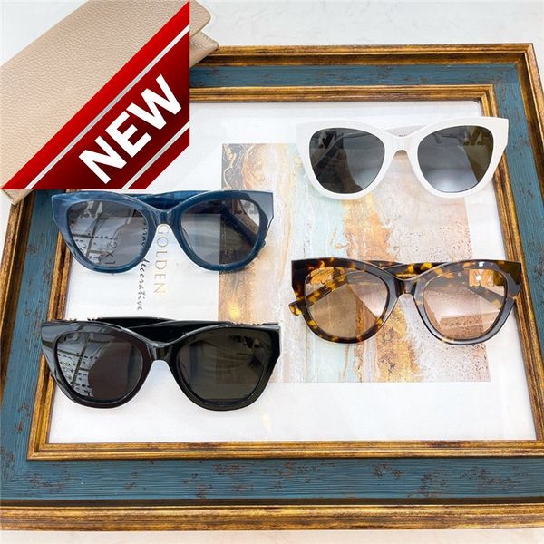 

sunglasses brands men's women's ma family's new fashionable cat's eye and star's same mm bridge i / g, White;black