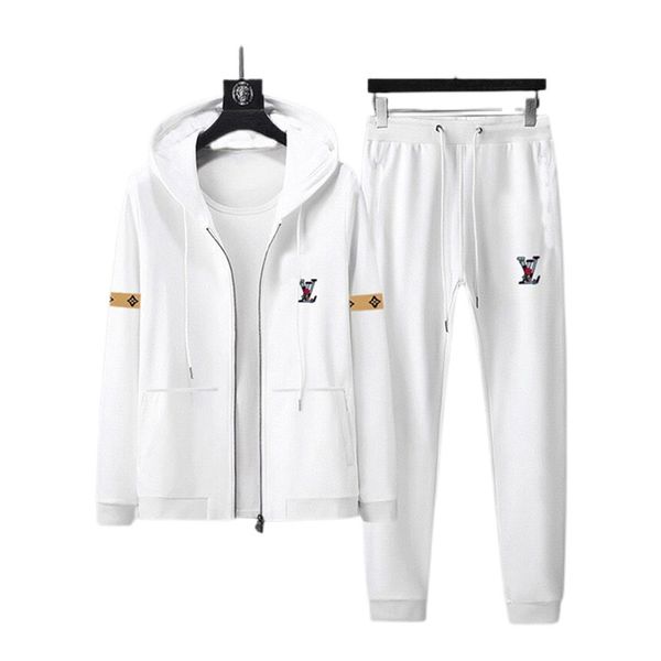 

2022mens tracksuits sweater trousers set designer hoodies streetwear sweatshirts quality sports suit embroidery plush letter decoration size, Gray