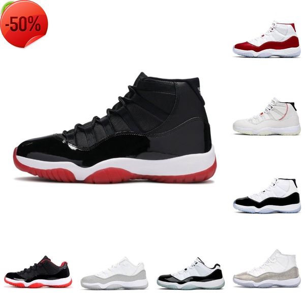 

boots new 11 11s basketball shoes man woman mens sneakers space jam cap and gown high concord platinum tint barons 25th anniversary low whit, Black