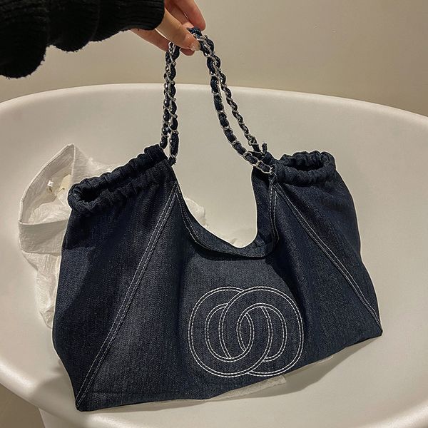 

pink sugao women tote bag shoulder chain bags handbags luxury large capacity denim purse fashion designer shopping bag 0919-180